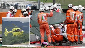Moto3 rider Jason Dupasquier ‘in serious condition’ after teen is airlifted to hospital following horrific crash in race (VIDEO)