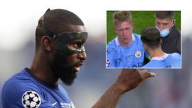 Chelsea defender Rudiger accused of 'dirty' tactics in brutal collision which forces De Bruyne out of UCL final in tears