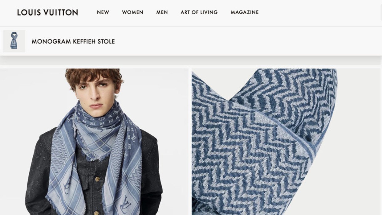 Louis Vuitton pulls keffiyeh-inspired scarf from website after backlash