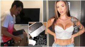‘That boy needs help’: Tennis star Tomic’s lover Vanessa Sierra shares troubling footage of him OBLITERATING her computer (VIDEO)