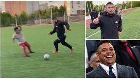 Khabib compares himself to Brazil icon Ronaldo – with cheeky weight reference – as ex-UFC champ shows off skills in new video