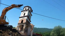 WATCH: Christian Orthodox church DEMOLISHED in Bosnia after Bosniak woman who owns the land wins 20-year legal battle