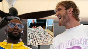 ‘You know who Floyd trained before you, right?’ Jake Paul savagely trolls Mayweather after boxing icon trains with MMA foe Woodley