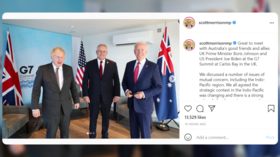 Aussies snicker after PM Morrison’s first one-to-one with Biden turns into three-way meeting with UK’s Johnson