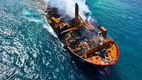 Captain of burnt, sunken Sri Lankan container ship arrested after environmental disaster and oil spill fears