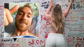 ‘I’m fine’: Christian Eriksen hails ‘amazing’ reaction from fans in update from hospital bed after shocking Euro 2020 collapse