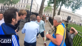 ‘BBC stooge’ heckled & chased by anti-lockdown protesters in Westminster in harrowing VIDEO
