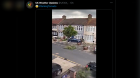 WATCH: Violent winds topple trees & brick walls after ‘tornado’ rips through London borough