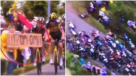 ‘A**hole of the day’: Hapless fan causes HUGE Tour de France crash as peloton gets wiped out (VIDEO)