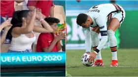 Ronaldo trolled as WOEFUL free-kick record continues vs Belgium while stunning partner Georgina watches on at Euro 2020
