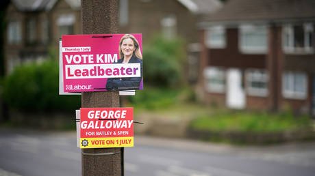 Posters up during the Batley and Spen by-election