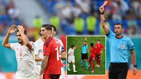 ‘Garbage bin of a heart & brain’: Fans lay into Premier League ref over ‘joke’ red card for Switzerland in huge Euro 2020 clash