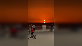MASSIVE FIREBALL in Caspian Sea near site of gas pipeline off Azerbaijani coast  – Baku officials blame volcanic eruption (VIDEOS)