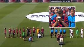 Fresh anthem scandal hits US sports as women's soccer team denies disrespecting WWII veteran by turning away from him (VIDEO)
