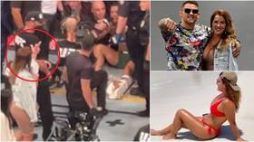 ‘Thug wife’: Poirier’s partner Jolie gives stricken McGregor MIDDLE FINGER in octagon as Irishman launches ugly post-fight tirade