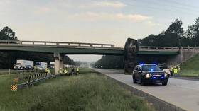 I-16 highway in US state of Georgia blocked after truck hits overpass, SHIFTS bridge by 6 feet (PHOTOS)