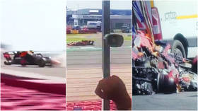 ‘You’re embarrassing’: Disgust as fans are seen cheering horror Lewis Hamilton F1 crash that hospitalized Max Verstappen (VIDEO)