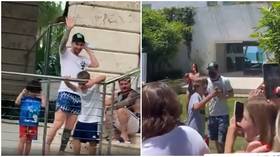 WATCH: Messi delights fans by ‘opening up’ gate of Miami holiday home to greet them and sign autographs