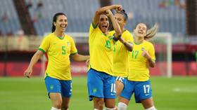 ‘Legend’: Brazilian queen Marta scores for FIFTH Olympics in a row as she opens account against China at Tokyo Games (VIDEO)