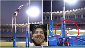 ‘I hope Tokyo has a good dentist!’ UK pole vaulter SMASHES TEETH after bar crashes onto face during Olympic training (VIDEO)