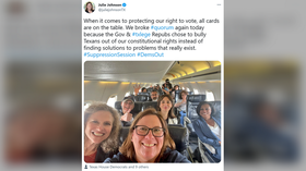 Texas lawmaker claims fugitive Dems were ‘exempt’ from mask rules when they flew to DC and they ‘didn’t know’ about Covid-19 surge