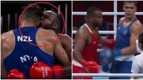 ‘Absolute madness’: Moroccan boxer channels inner Mike Tyson with shocking BITE on Tokyo Olympics rival (VIDEO)