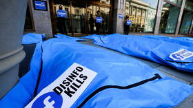 ‘Cheap stunts?’ Pro-censorship activists lay body bags outside Facebook office, claim platform spreading deadly ‘disinformation’