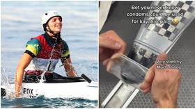 Condoms for kayak repairs: Aussie Olympic champ shows contraceptives being put to bizarre use for last-minute boat fix (VIDEO)