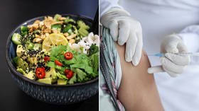‘Craving a vegan sausage roll now!’: Anti-vaxxers go plant-based as law firm says it could be illegal to force Covid jab on vegans