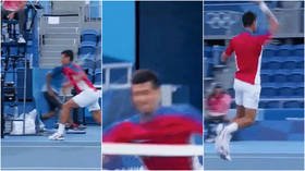 Novak Djokovic slammed by fans for ‘inability to handle pressure’ as he hurls racket into stands, crashes out of Olympics (VIDEO)
