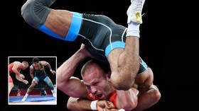‘On another level’: Olympic wrestler downs opponent with flying squirrel attack as fans claim move ‘deserves gold medal’ (VIDEO)