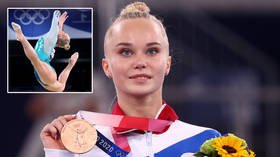 Hat-trick heroine: Magnificent Melnikova bags bronze in the floor exercise as gymnastics star takes third medal of Tokyo Olympics