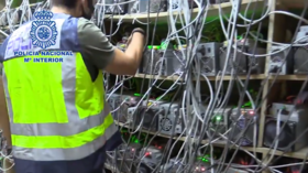 Spanish cops seize 100 computer processors at illicit crypto mining farm (VIDEO)