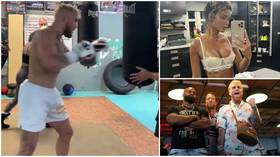 ‘No clue how to box’: Jake Paul trolled for training footage ahead of Woodley showdown but gets boost from lover Rose (VIDEO)