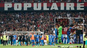 Football fans ‘throw bottles of urine at each other’ at West Ham Europa League clash, while trouble continues in France (VIDEO)