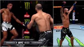 ‘I kick the sh*t out of people’: Georgian Chikadze bludgeons Barboza in sensational finish, calls out UFC icon Holloway (VIDEO)