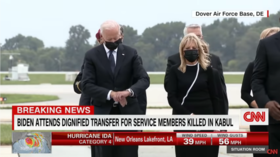 Biden prompts fresh outrage by appearing to check his watch at ceremony for US service members killed in Kabul airport bombing