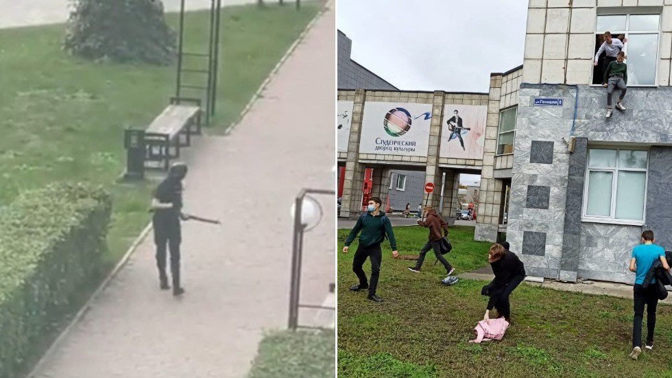 SIX KILLED after shooter opens fire at Russian university; shocking footage shows students jumping from windows in Perm (VIDEOS)