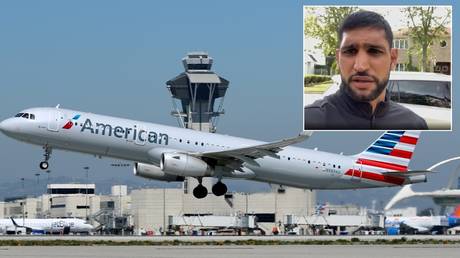 Boxer Amir Khan complained about his treatment from American Airlines.  Reuters / Twitter @amirkingkhan