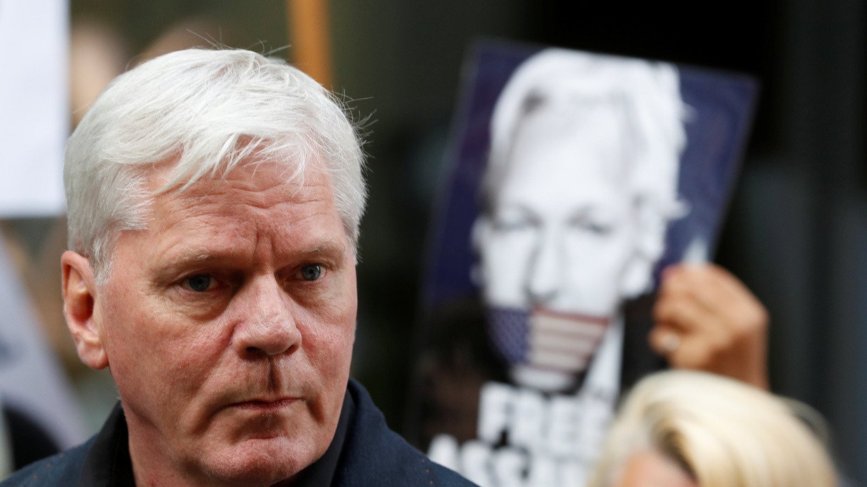 WikiLeaks Editor-in-Chief Kristinn Hrafnsson during Julian Assange's extradition hearing. October 1, 2020. © REUTERS / Peter Nicholls