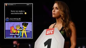 ‘Sorry we make you uncomfortable’: Stunning UFC ring girls react to Nurmagomedov as more fighters join McGregor in MMA debate