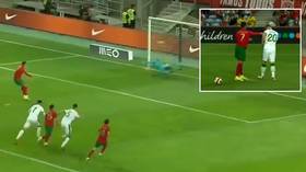 Ronaldo accused of aiming PUNCH at Irish rival before spurning chance to break world goalscoring record by MISSING PENALTY (VIDEO)