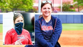 Scandal erupts as US softball coaching staff face investigation after member is accused of hushing student she 'had affair with'