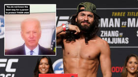 ‘Don’t force my kids to take drugs’: UFC star Masvidal shares leaked snap of Hunter Biden in bed as Trump ally blasts US president