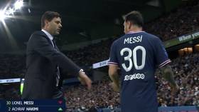 ‘He’s not happy’: Messi accused of SNUBBING PSG boss Pochettino as star is SUBSTITUTED in home debut