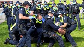 If Australia’s brutal response to lockdown protests was happening elsewhere, hypocritical Canberra would be demanding sanctions