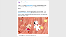 ‘Family Guy’ releases Covid vaccine explainer to push back against Fox News host Tucker Carlson, irking some online