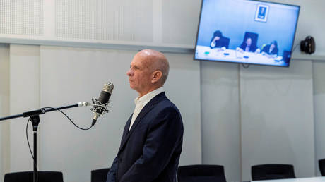 FILE PHOTO: Hugo Carvajal stands during his extradition hearing to the US at the High Court in Madrid, Spain on September 12, 2019 © Emilio Naranjo/Pool via REUTERS