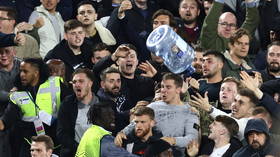 Football fans ‘throw bottles of urine at each other’ at West Ham Europa League clash, while trouble continues in France (VIDEO)