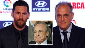 ‘Messi is getting nervous’: La Liga boss claims he has ‘no doubt’ Real Madrid supremo scuppered Barcelona’s hopes of keeping icon